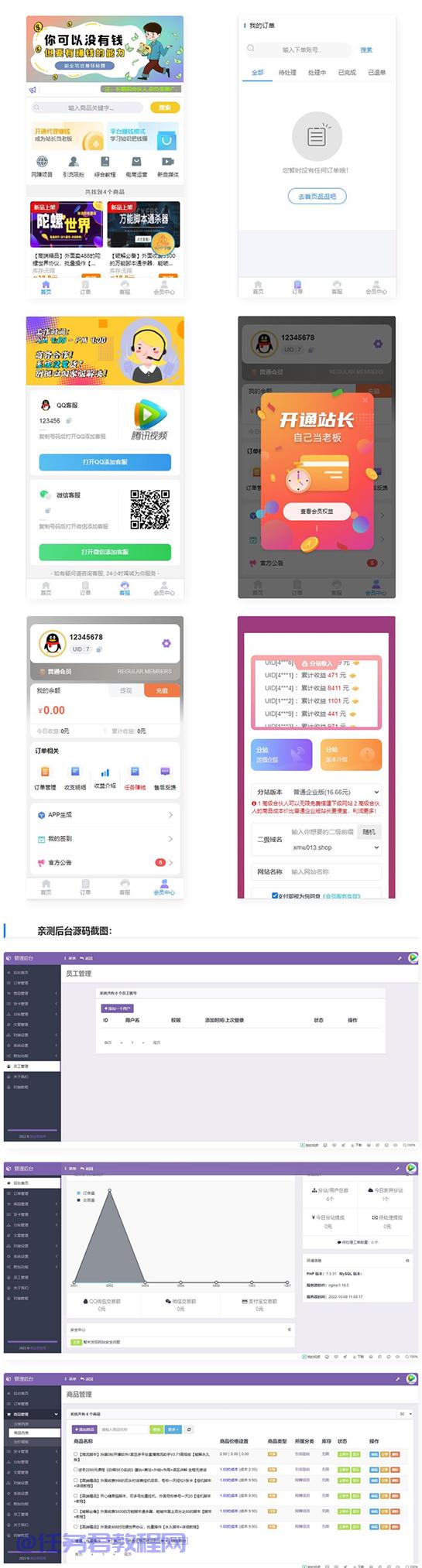 彩虹自助商城源码【亲测】网友投稿的全新知识付费新模板源码